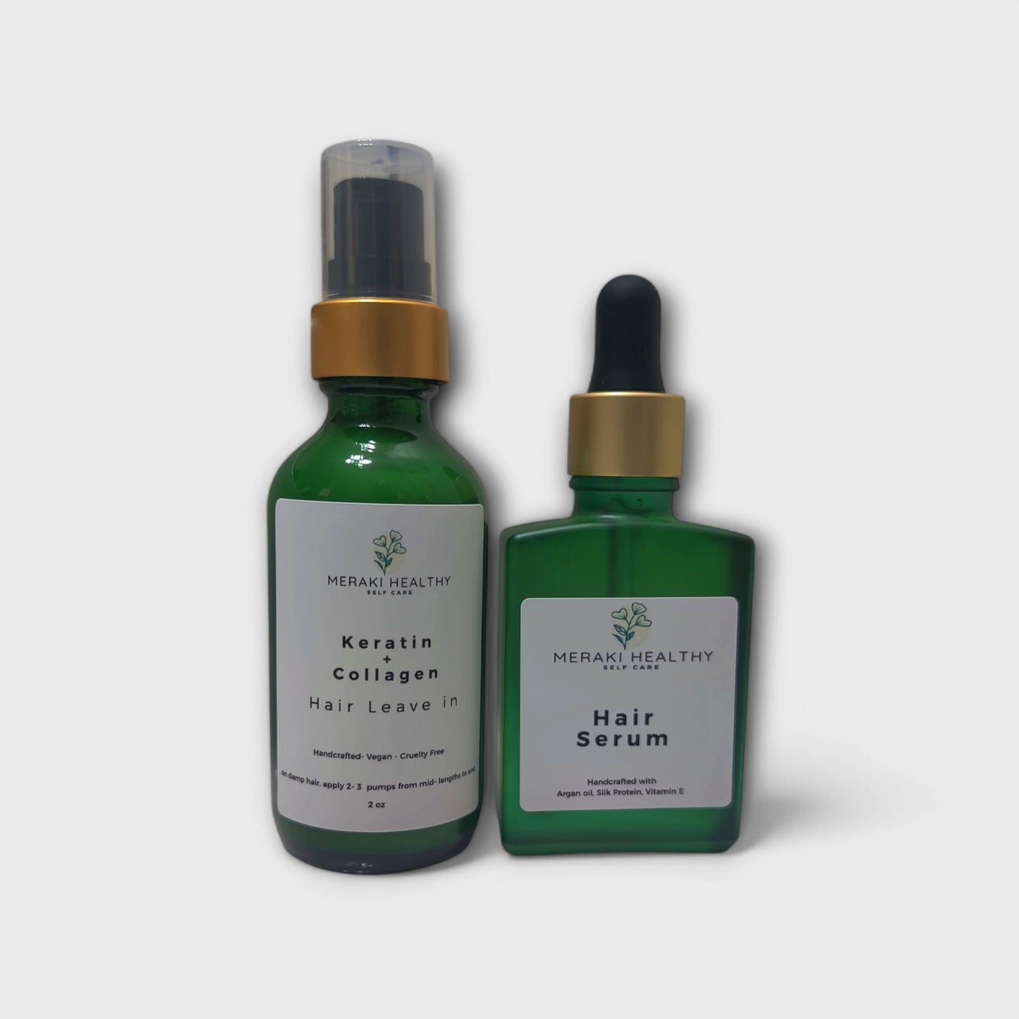 Keratin & Collagen Leave in + Hair Serum Bundle