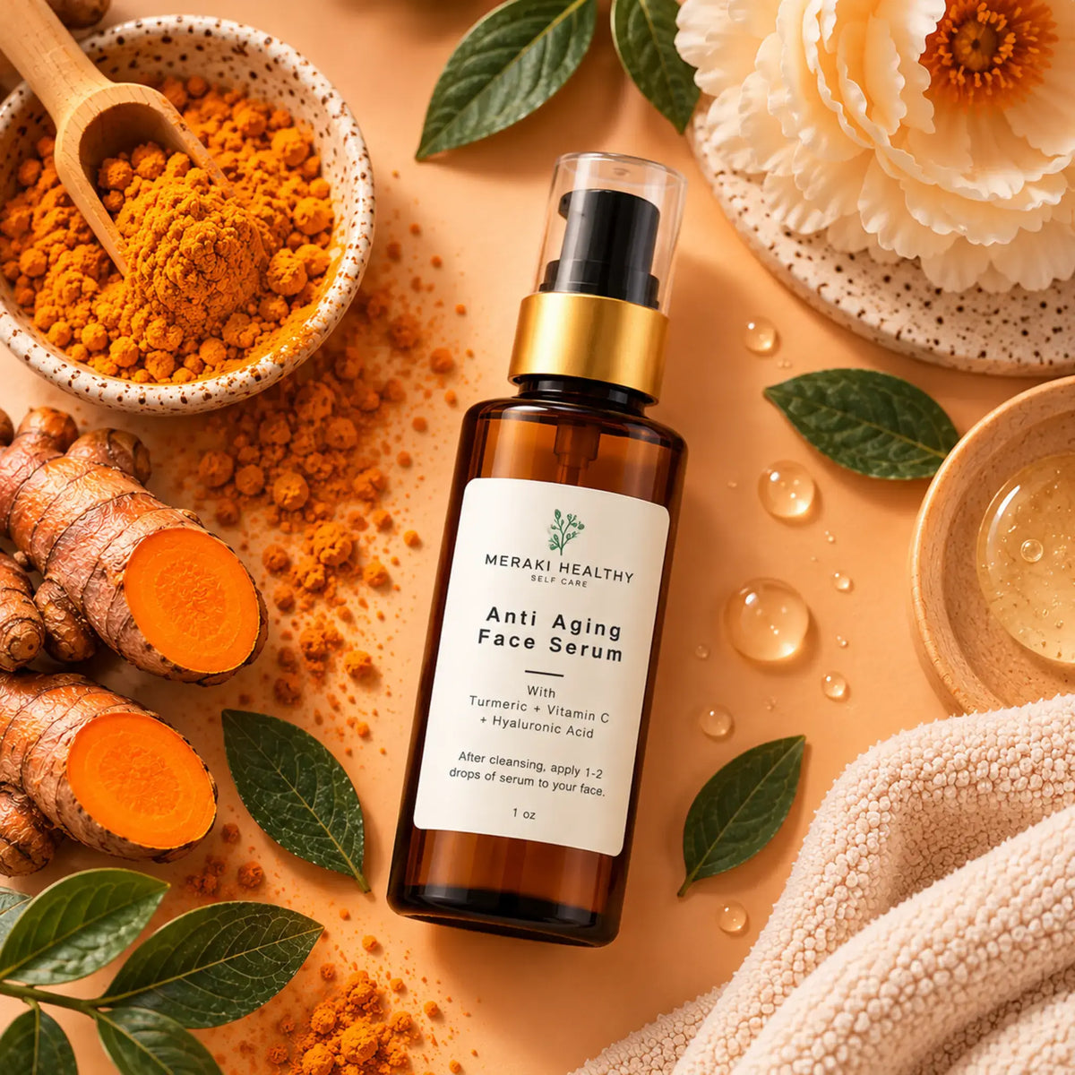 he Hyaluronic Acid + Turmeric Moisturizer is a lightweight, fast-absorbing face cream designed to support long-lasting hydration, skin comfort, and a balanced, healthy-looking complexion.